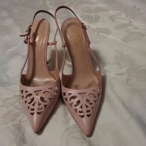 Kate Spade Rose Pink Slingback Heels Pumps Shoes Size 7.5 B